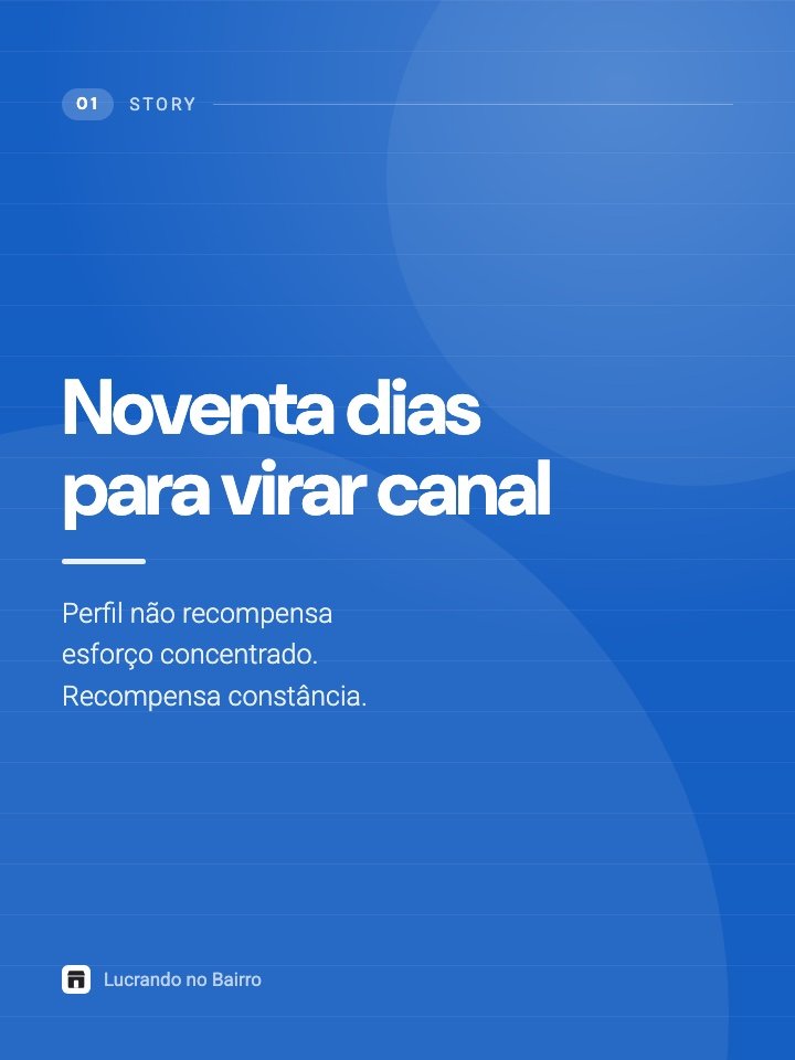 Story: Plano de 90 dias para crescer com o Perfil da Empresa